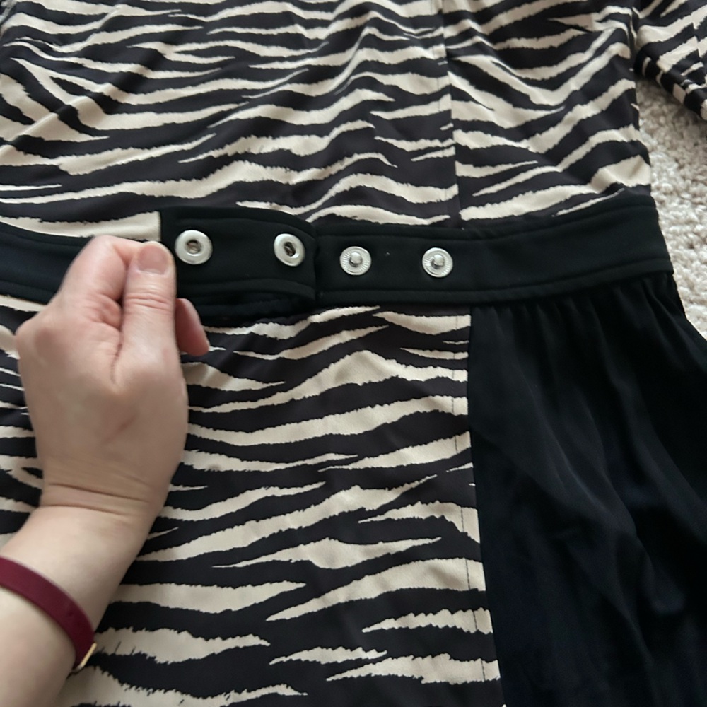 A.L.C. Zebra Print pleated Dress. S - Picture 9 of 16